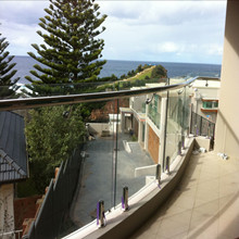Balcony Terrace Railing Design Glass Stainless Steel Spigot PR-B03