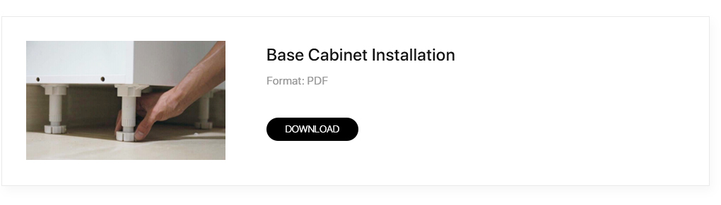 Base Cabinet Installation