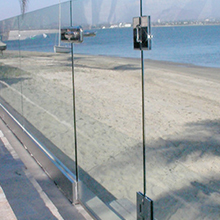 Frameless U Channel Deck Glass Terrace Railing PR-B43