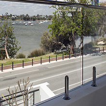 Perfect Design of Frameless Glass Railing with 316 Stainless Steel Solid Spigot PR-B05