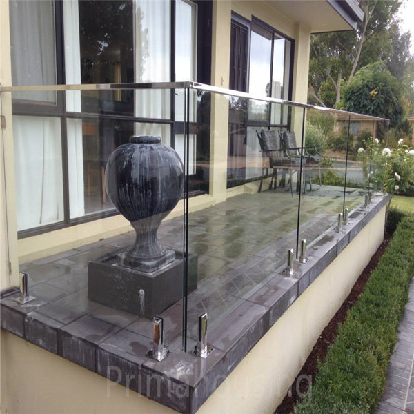 Attractive Frameless Glass Railings with Spigot Design for Veranda PR-B20