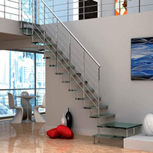 Morden Indoor Tempered Glass Staircase PR-L52