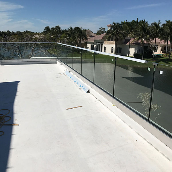 American Balcony Aluminum U Channel Glass Railing Project