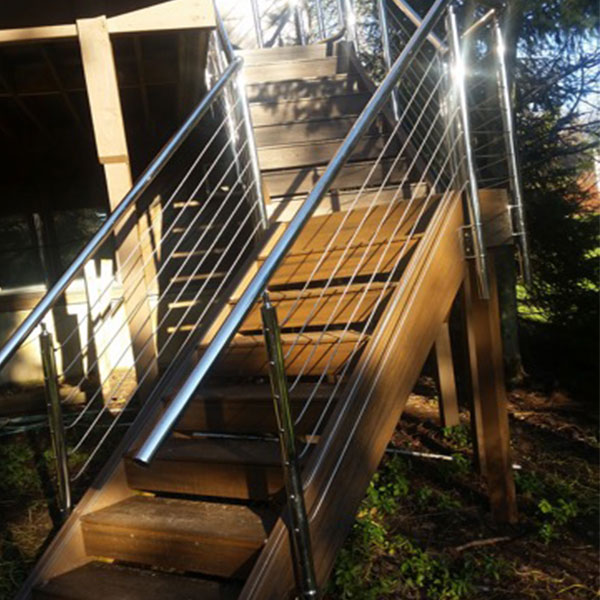 New York Exterior Decking Stainless Steel Cable Railing Project