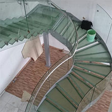 Nigeria Glass Curved Staircase 