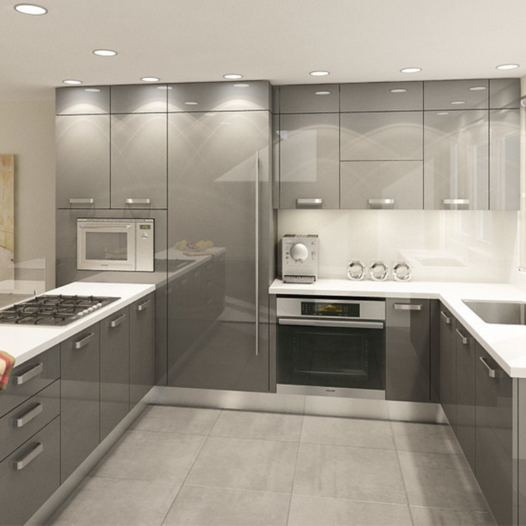 Prima Kitchen cabinet Design Modern Customers High Gloss Kitchen Cabinets