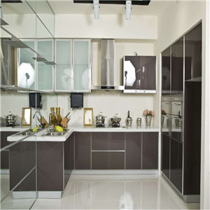 Prima Kitchen Cabinets & Accessories Indoor Furniture Modular Gray Glossy Modern Sample Kitchen Cabinet