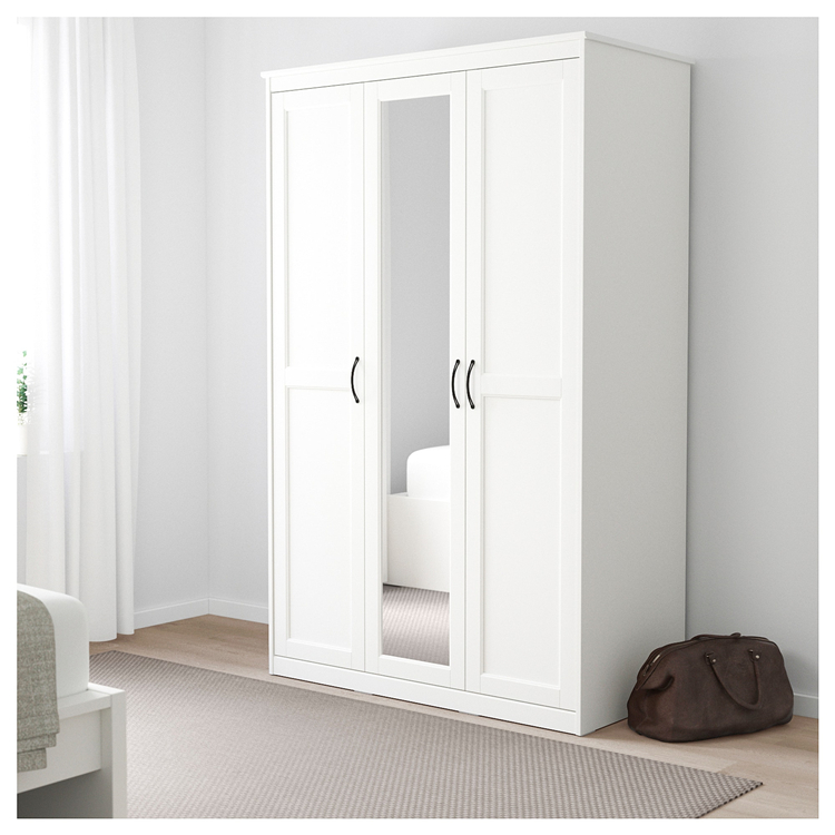 PRIMA Wardrobe Clothes Organizer White Lacquer Bedroom Furniture With Led Light Wardrobe