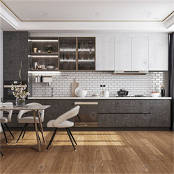 Kitchen Cabinet Gray Glossy PR-L0808